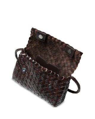Vinnie Mini Woven Leather Crossbody