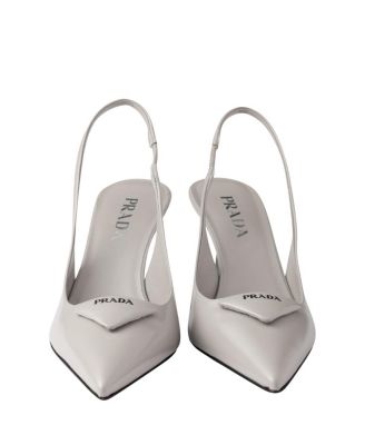  Women's Brushed Leather Slingback Pumps