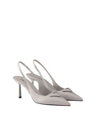  Women's Brushed Leather Slingback Pumps