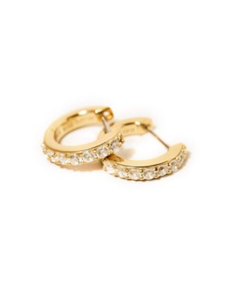 Suzanne Medium Pave Huggie Hoops