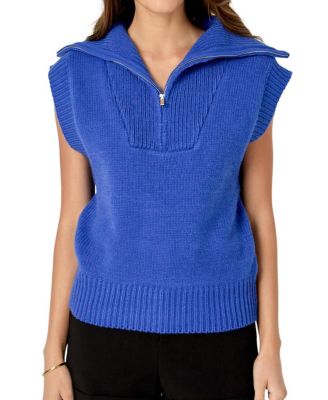 Women's Zip Mock Neck Vest