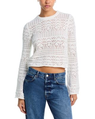 FRENCH CONNECTION - Crochet Bobble Crop Sweater