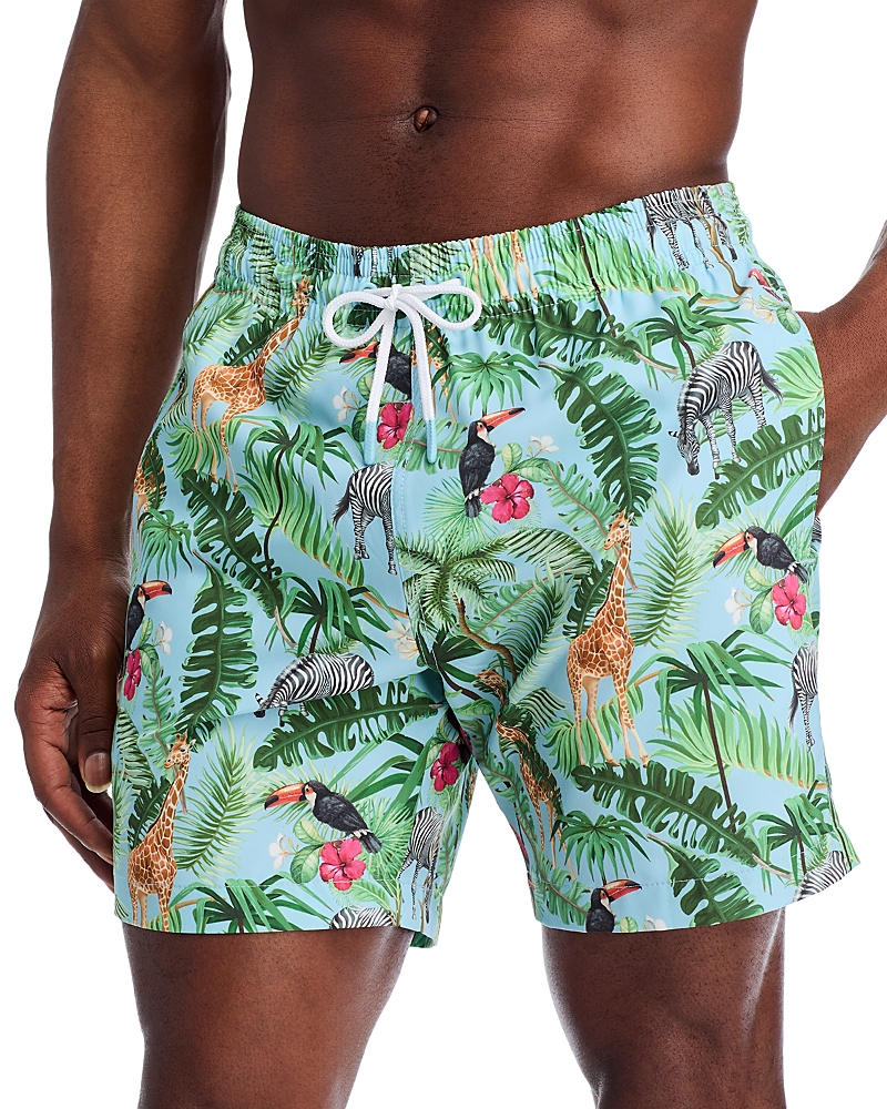 Shop Trunks Surf & Swim Co. Sano Tropical Safari Print 6.5 Swim Trunks