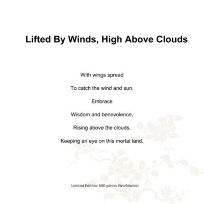 Lifted By Winds, High Above Clouds Crystal Phoenix Figurine