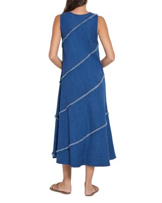 Mirabella Denim Fringe Midi Dress