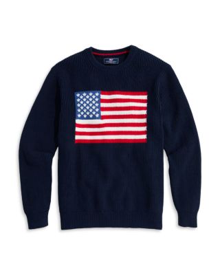 Vineyard Vines - American Flag Cotton Crewneck Sweater