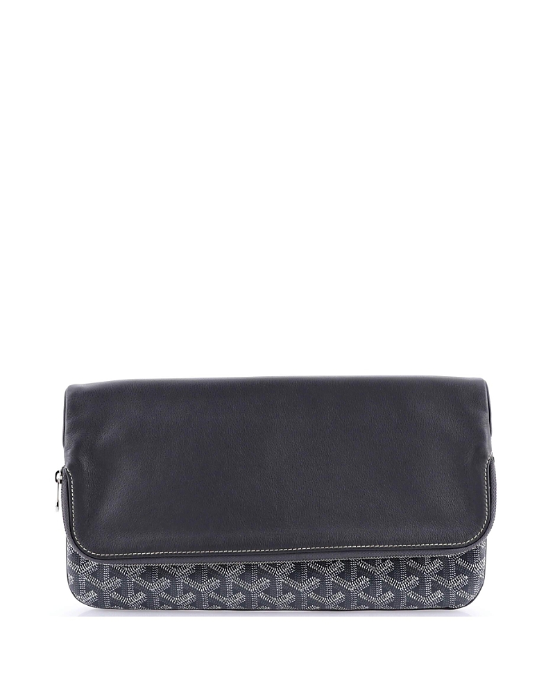 Pre-owned Pre-owned Goyard Goyard Saint Marie Clutch Coated Canvas In Gray