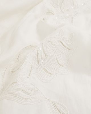 Elise Linen Floral Embroidered Dress