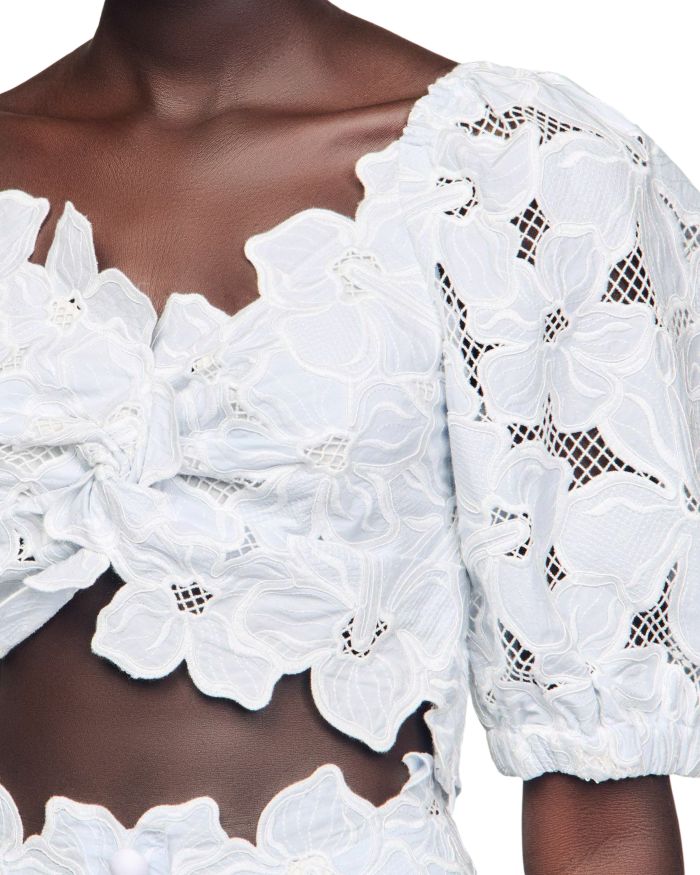Roseraie Lace Cropped Top