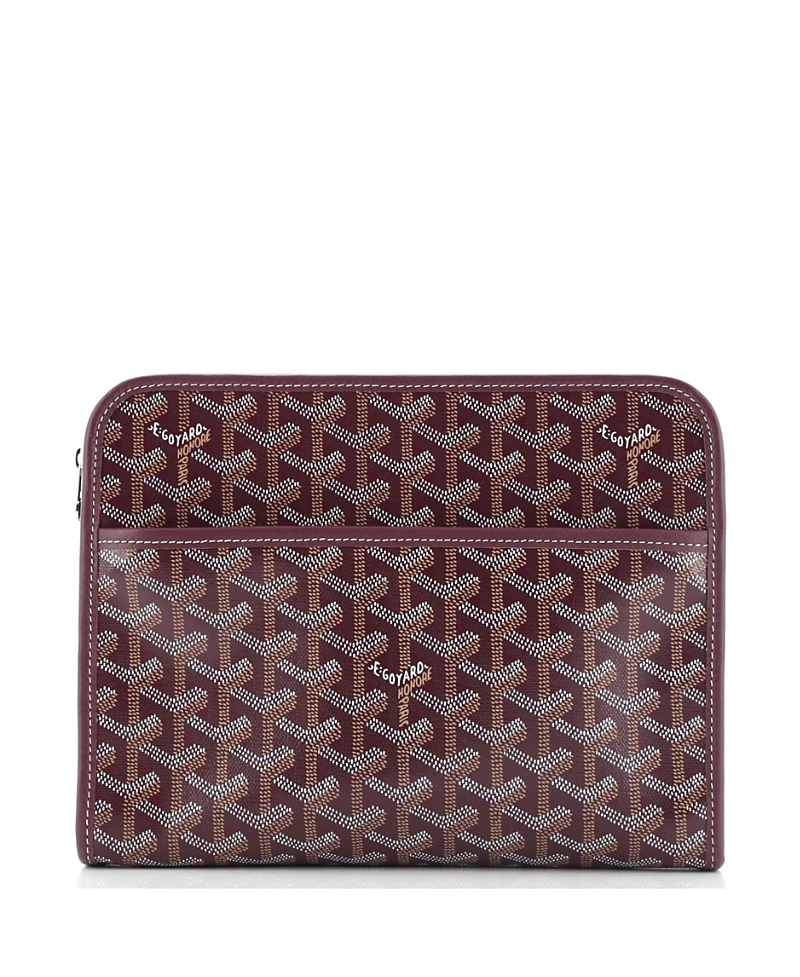 Pre-owned Pre-owned Goyard Goyard Jouvence Toiletry Pouch Coated Canvas In Red