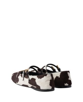  Women's Printed Leather Ballerinas
