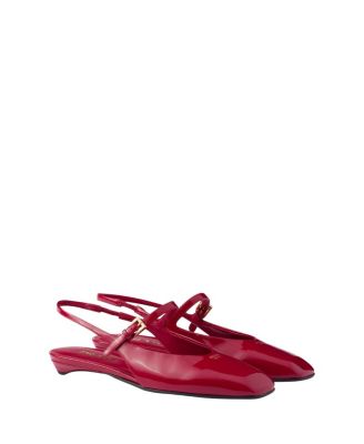  Women's Patent Leather Slingback Ballerinas