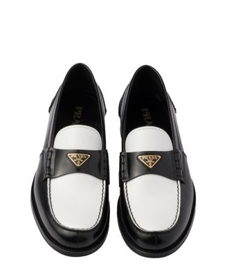 Men's Two-Tone Brushed Leather Loafers