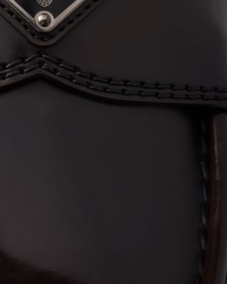 Men's Chocolate Brushed Leather Loafers