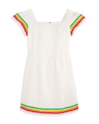 AQUA - Girls' Ric Rac Trim Dress, Little Kid, Big Kid - Exclusive