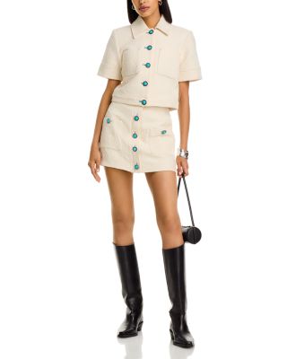 Truman Floral Jacquard Mini Skirt