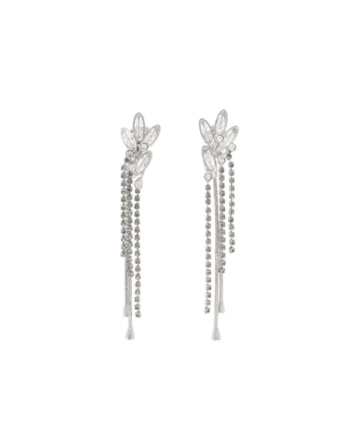 Lanvin Aede Earrings in Silver Crystal