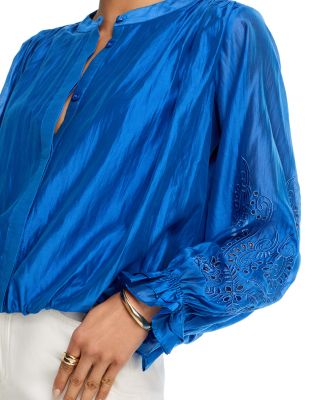 Eyelet Sleeve Top - Exclusive