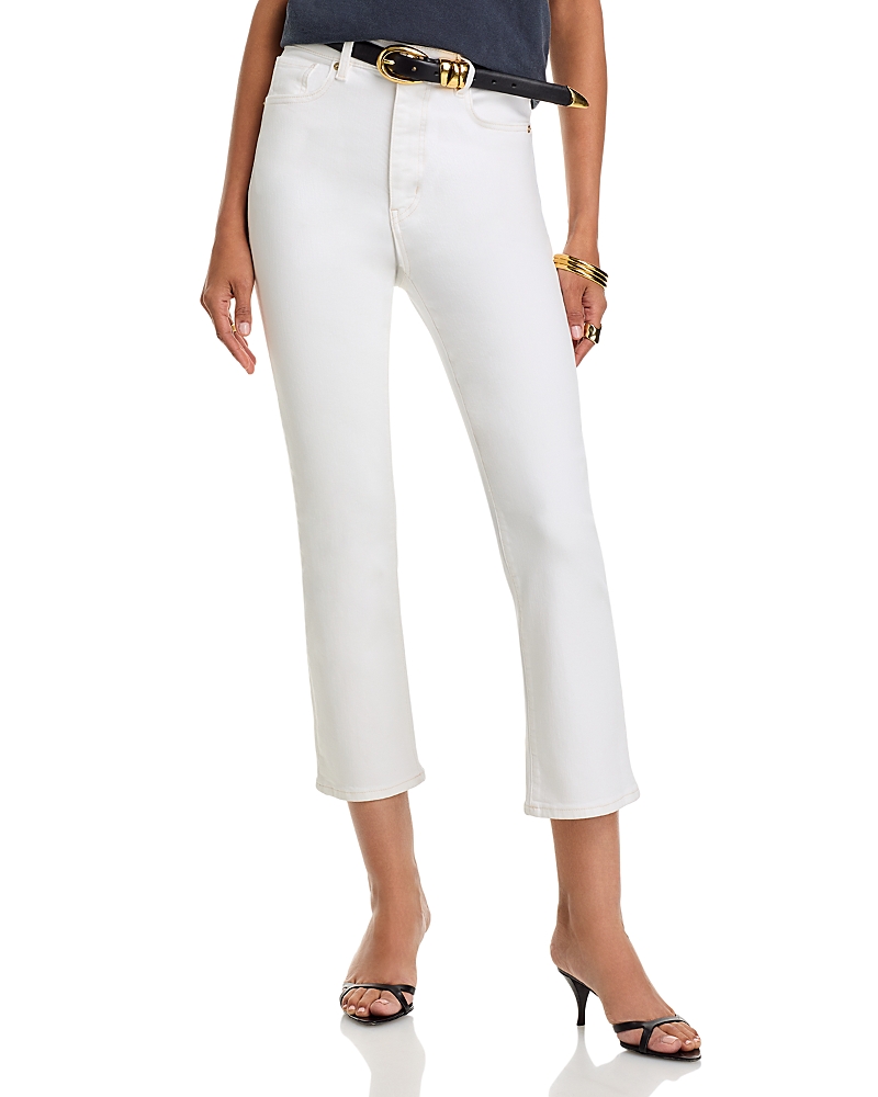 Frame The Pencil High Rise Ankle Slim Jeans In Au Natural Clean In White
