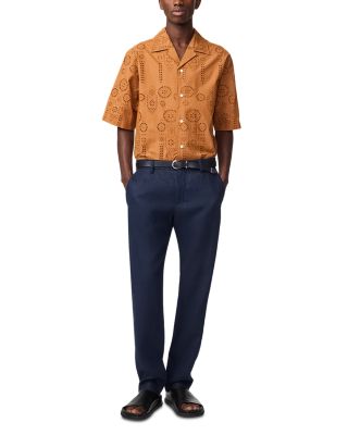 Ben Relaxed Fit Eyelet Camp Shirt  