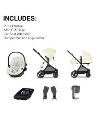 EOS 5-in-1 Travel System Stroller + Lightweight Aton G Infant Car Seat
