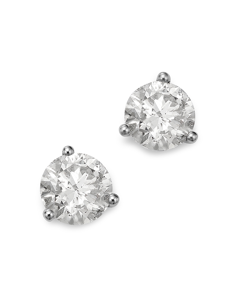 Bloomingdale's Fine Collection Luxe Collection Certified Diamond Stud Earrings in 14K White Gold, 4.0 tcw