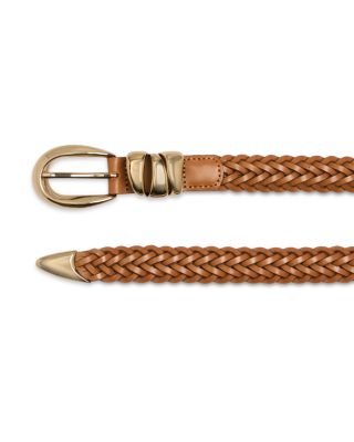 Women's Triple Keeper Woven Leather Belt