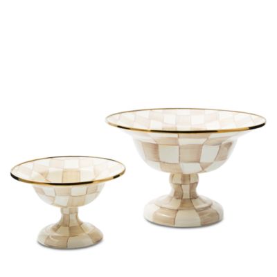 Mocha Check Small Compote