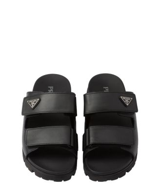 Men's Leather Strap Slides