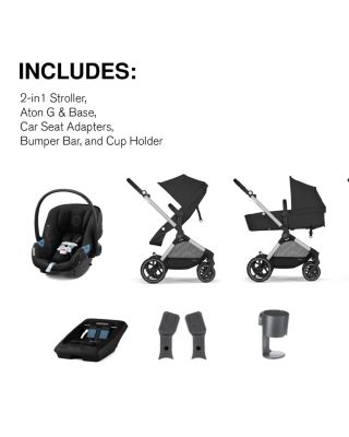 EOS 5-in-1 Travel System Stroller + Lightweight Aton G Infant Car Seat