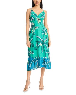 Donna Morgan - V Neck Midi Dress