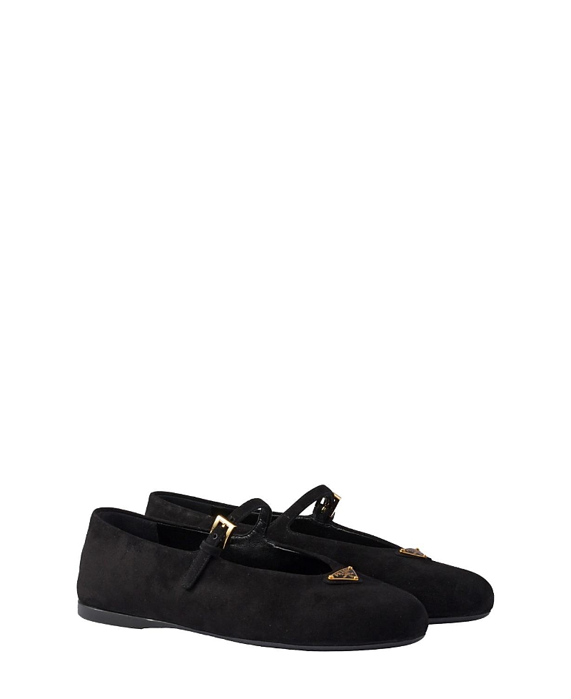 Prada Women Nappa Leather Ballerinas In Black