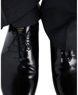 Men's Brushed Leather Lace-up Shoes