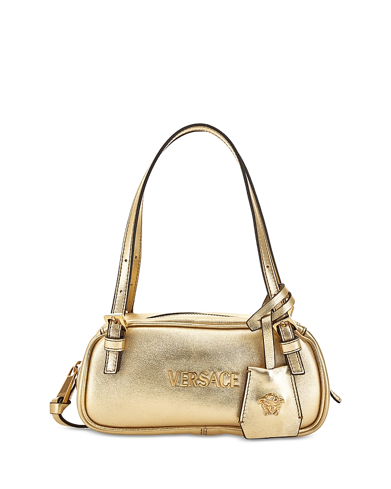 Versace Tag Bowling Metallic Shoulder Bag