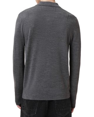 Mode Regular Fit Merino Wool Long Sleeve Polo Sweater