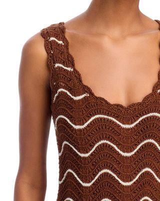 Orel Wave Crochet Mini Dress