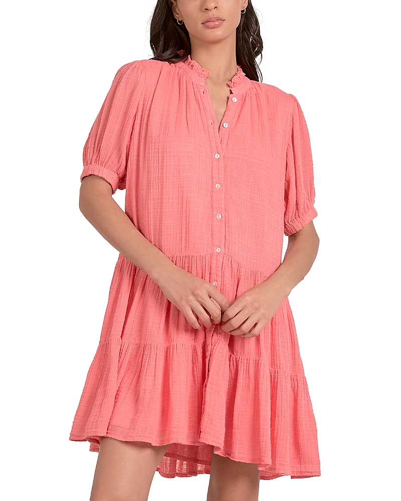 Elan April Short Sleeve Mini Dress In Pink