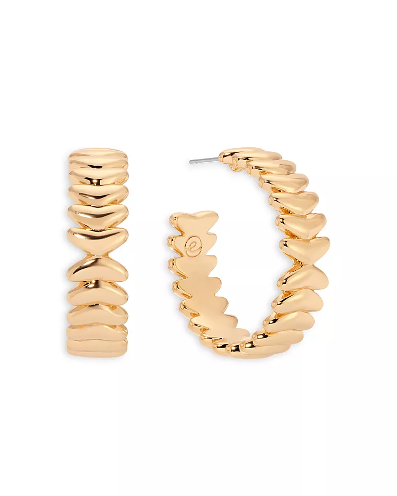 Ettika Metal Moderna Medium Half Hoop Earrings