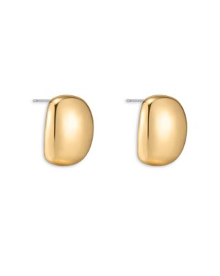 Minimal Curved Square Stud Earrings