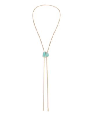 Turquoise Solstice Turquoise & Cubic Zirconia Lariat Necklace, 33" 