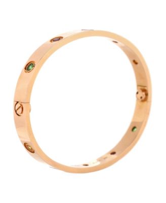 Love 10 Stone Bracelet 18K Rose Gold with Garnet, Amethyst and Sapphire