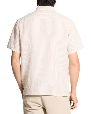  Irving Linen Short Sleeve Shirt in Summer Stripe