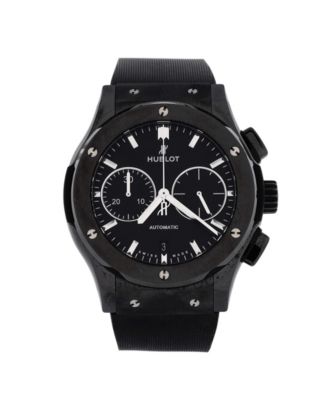 Pre-Owned Hublot - Classic Fusion Black Magic Chronograph Automatic Watch in Ceramic and Rubber 45mm