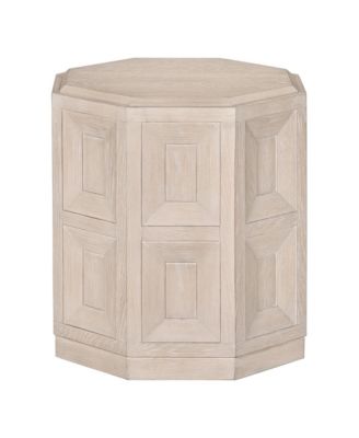  Flonnin Hexagon End Table with Coffer Panels