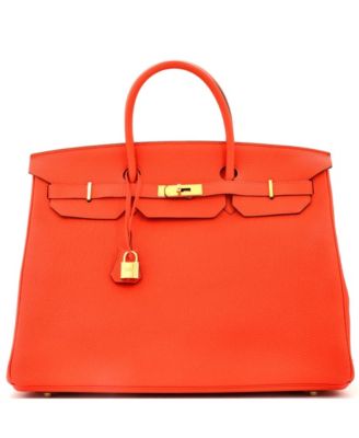 Pre-Owned HERMÈS - Birkin 40 Handbag Orange Togo with Gold Hardware