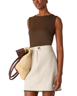 Linen Cotton Mini Skirt