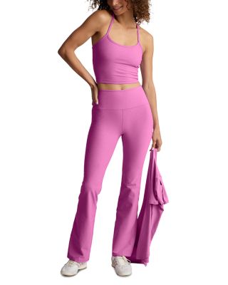 Spacedye Slim Racerback Cropped Tank in Sunset Violet Heather