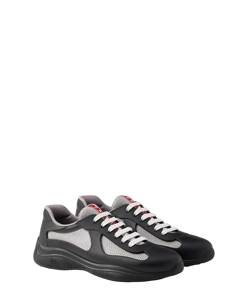 Prada Men's America's Cup Soft Rubber and Bike Fabric Sneakers