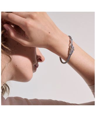 Sterling Silver Legends Naga Blue Sapphire Dragon Link Bracelet