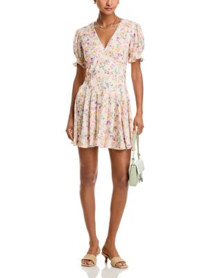 AQUA - Floral Mini Dress - Exclusive